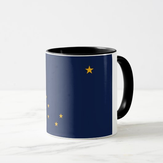 Combo-Tasse mit der Flagge von Alaska, USA Tasse (VorderseiteRechts)