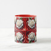 Combo-Tasse mit Englisch-Rose-Design Tasse (Zentrum)