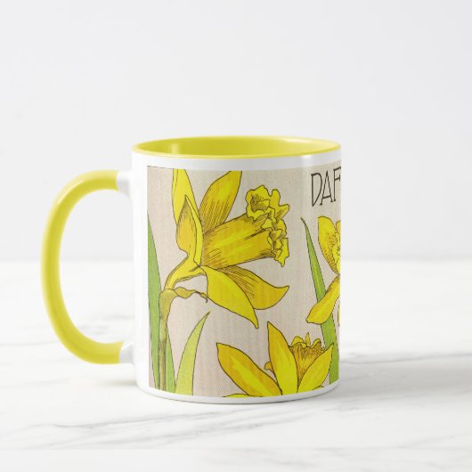Combo Tasse mit gelbem Daffodil Design! (Links)