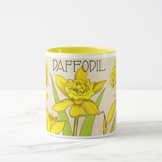 Combo Tasse mit gelbem Daffodil Design!  (Zentrum)