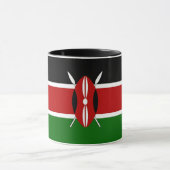 Combo-Tasse mit kenianischer Flagge Tasse (Zentrum)