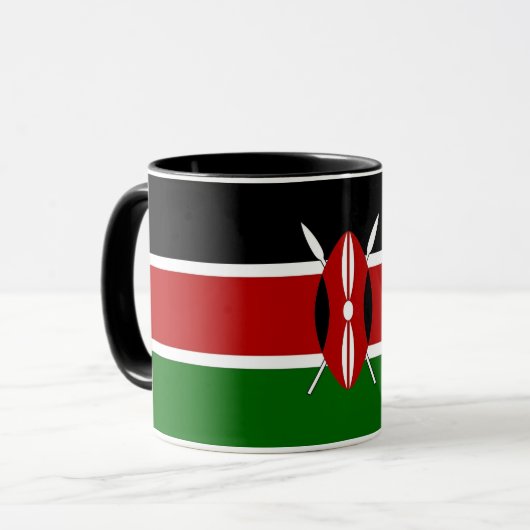 Combo-Tasse mit kenianischer Flagge Tasse (Vorderseite Links)