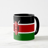 Combo-Tasse mit kenianischer Flagge Tasse (VorderseiteRechts)