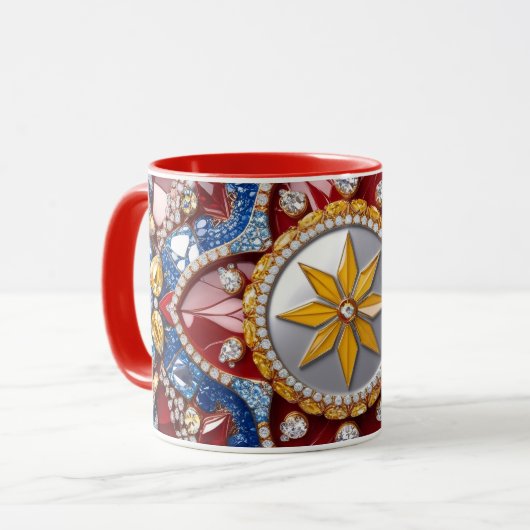 Combo-Tasse mit kolumbianischen Farben Tasse (Vorderseite Links)