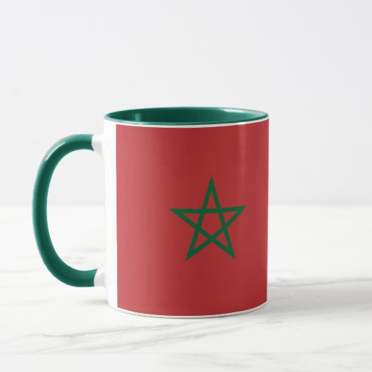 Combo-Tasse mit marokkanischer Flagge Tasse (Links)