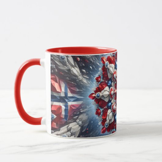 Combo-Tasse mit norwegischen Farben Tasse (Links)