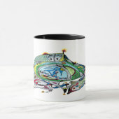 Combo-Tasse mit Raumfahrttechnik 1 a.1 Tasse (Zentrum)