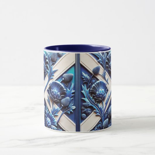 Combo-Tasse mit schottischem Thistles Design Tasse (Zentrum)