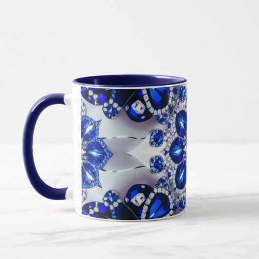 Combo-Tasse mit White Blue Tasse (Links)