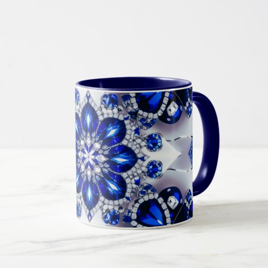 Combo-Tasse mit White Blue Tasse (VorderseiteRechts)