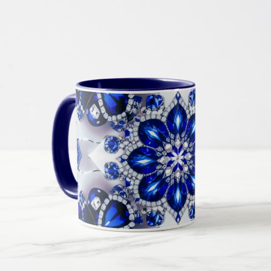 Combo-Tasse mit White Blue Tasse (Vorderseite Links)