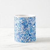 Combo-Tasse - Paisley in Blau und Weiß Kaffeetasse (Mittel)