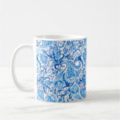 Combo-Tasse - Paisley in Blau und Weiß Kaffeetasse (Links)