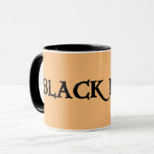 Combo-Tasse Schwarz und Tan Tasse (Vorderseite Links)