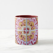 Combo Vintage-Stil-Tasse -2 Tasse (Zentrum)