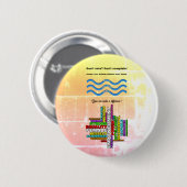 Combo Vote Blue Strong Women Word Cloud Button (Vorne & Hinten)