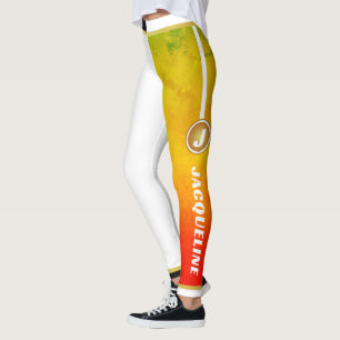 COMBO White mit Grunge und Name DUAL ZWEI TONE Leggings