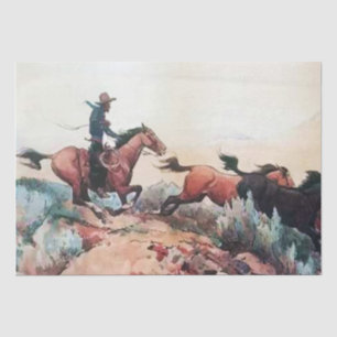 „Come A-Runnin“ Western Art von Maynard Dixon Seidenpapier