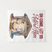 Come Adore Him Tapestry Wandteppich (Vorderseite (Horizontal))