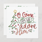 Come Adore Ihm Weihnachtskarte Mitteilungskarte (Vorne/Hinten)