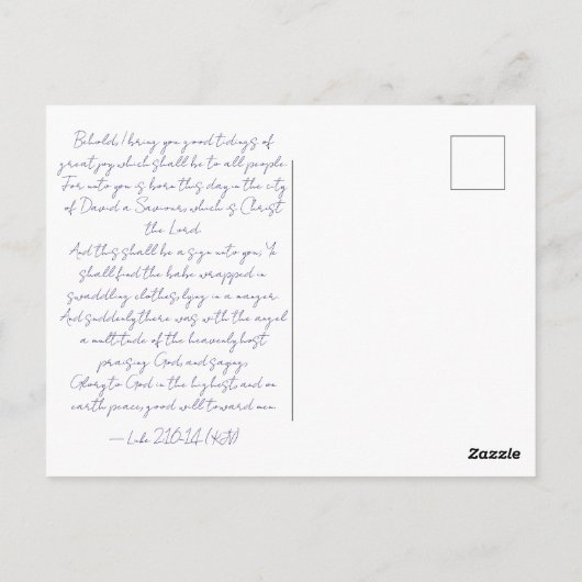 Come And Behold Him | Christmas Postcard Postkarte (Rückseite)