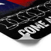 Come And Take It Rbed Wire Texas Flag Patriotic Us Poster (Ecke)