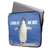 Come at Me Bro Funny Meme Penguin Laptopschutzhülle (Vorderseite Links)