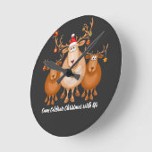 Come Celebrate Christmas with Us by premora Runde Wanduhr (Winkel)