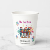 Come Chill mit der Coolsten Crew Around Christmas Pappbecher (Rückseite)