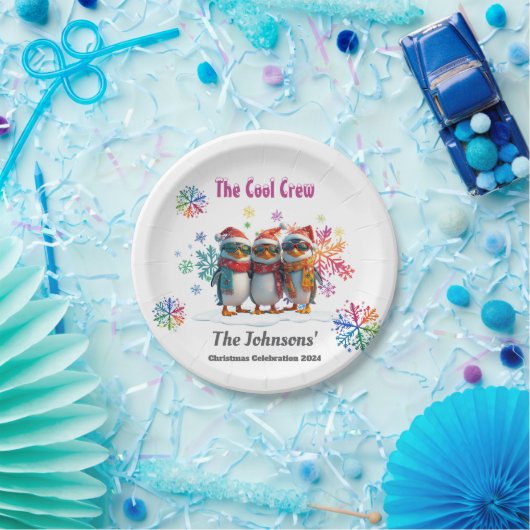 Come Chill mit der Coolsten Crew Around Christmas Pappteller (Party)