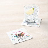 Come Chill mit der Coolsten Crew Around Christmas Rechteckiger Pappuntersetzer (Vor Ort)