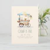 Come Chill with us Beach Summer Birthday einladen Einladung (Stehend Vorderseite)