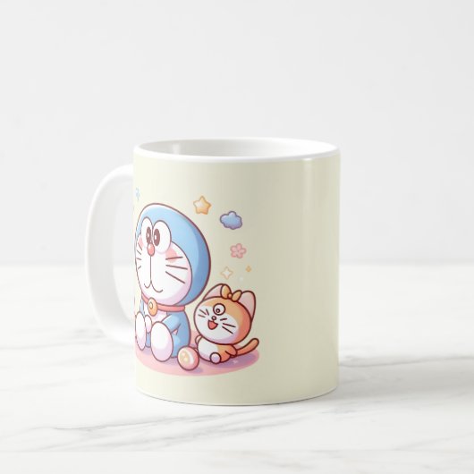 Come Come Cat And Doraemon Kaffeetasse (Vorderseite Links)