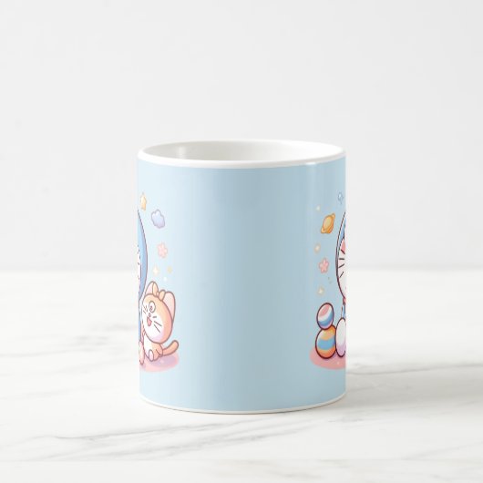 Come Come Cat And Doraemon Kaffeetasse (Mittel)