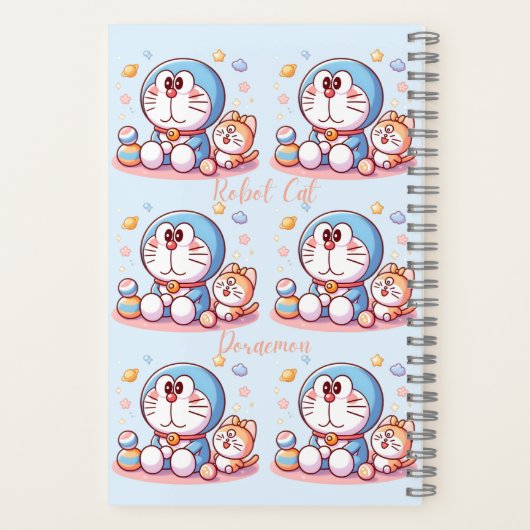 Come Come Cat And Doraemon Notizblock (Rückseite)