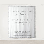 Come for the Love Stay for the Party Floral Wandteppich (Vorderseite)