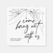 Come Hang mit uns Halloween-Party Napkins Serviette (Vorderseite)