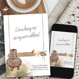 Come Hang Out Boho Chic Garden Swing Moving Ankündigung