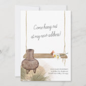 Come Hang Out Boho Chic Garden Swing Moving Ankündigung (Vorderseite)