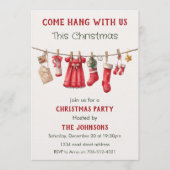 Come Hang With Us Funny Christmas Party Invitation Einladung (Vorderseite)