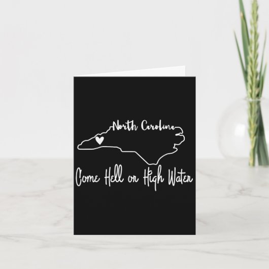 Come Hell oder High Water Hurricane Motivierend Ap Karte (Vorderseite)