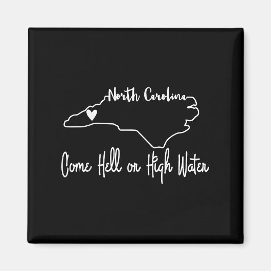 Come Hell oder High Water Hurricane Motivierend Ap Magnet (Vorne)