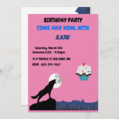 Come & "HOWL" Wolf Einladung zum Geburtstag (Vorne/Hinten)