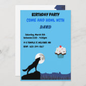 Come & "HOWL" Wolf Einladung zum Geburtstag (Vorne/Hinten)