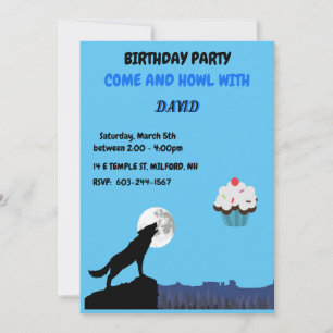Come & "HOWL" Wolf Einladung zum Geburtstag