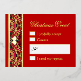 Come Let Us Adore Him Foil Holiday Response Card Folien Feiertagspostkarte