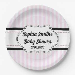 Come on Baby Lasse Go Party Pink und Black Doll Pappteller