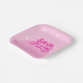 Come On Baby Let's Go Party pink Birthday Pappteller (Gewinkelt)