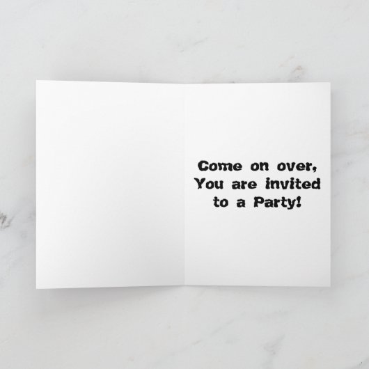 "Come On" - rustikale Türspenden Einladung (Innenseite)