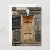 "Come On" - rustikale Türspenden Postkarte (Vorne/Hinten)